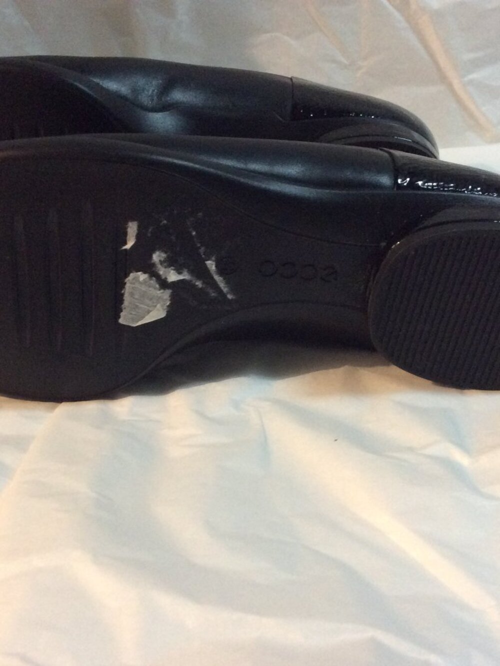 ECCO Leather Patent Textured Wrap Ballerina Flats Size 37 - Picture 5 of 5